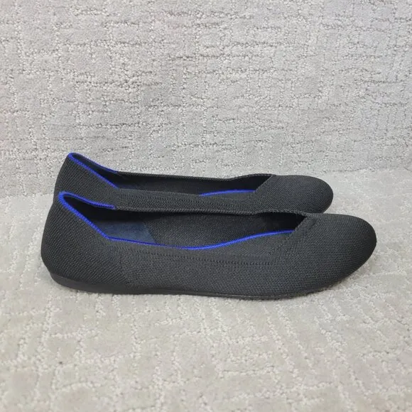 Rothy's The Flats Womens Size US 12 Black Solid Textile Slip On Ballet Shoes