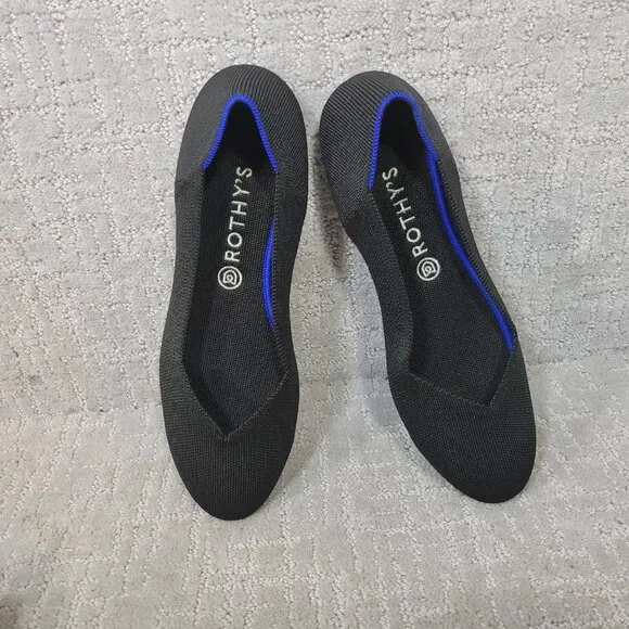 Rothy's The Flats Womens Size US 12 Black Solid Textile Slip On Ballet Shoes