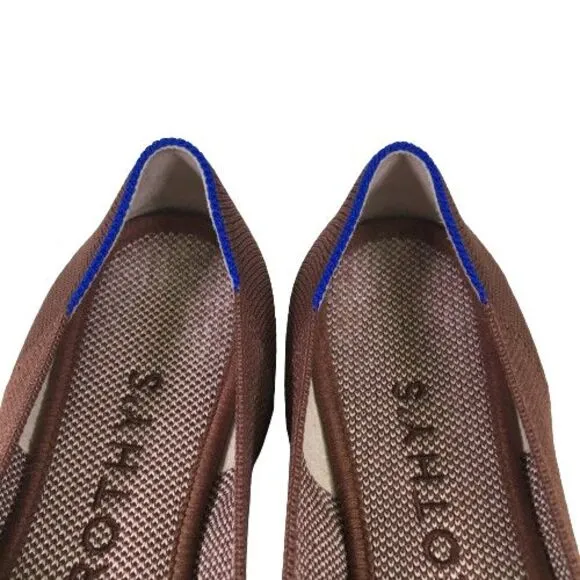 Rothy's The Loafer Chocolate Knit Recycled Textile Flats Everyday Shoes Womens 8