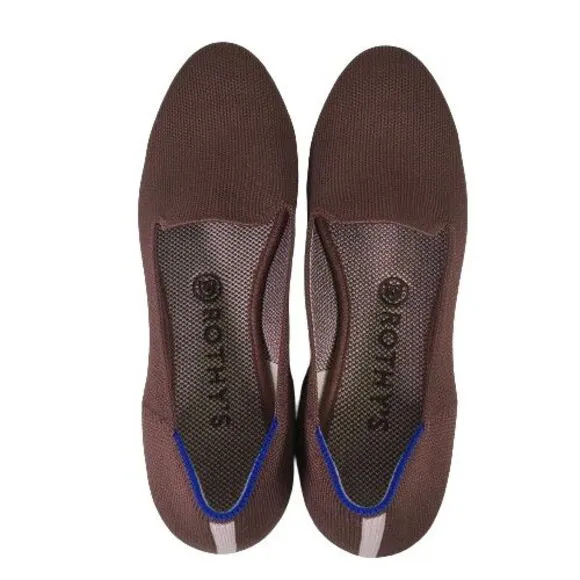 Rothy's The Loafer Chocolate Knit Recycled Textile Flats Everyday Shoes Womens 8
