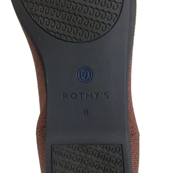 Rothy's The Loafer Chocolate Knit Recycled Textile Flats Everyday Shoes Womens 8