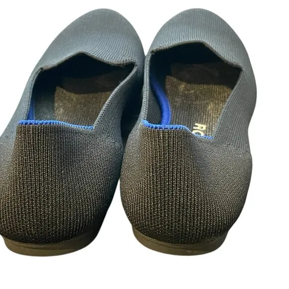 ROTHY’S The Loafer Women's Slip-On Rounded-Toe Flats Black Size 7