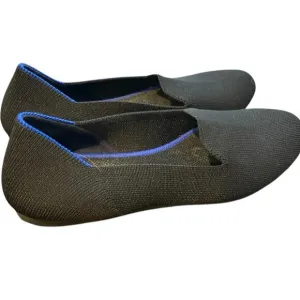ROTHY’S The Loafer Women's Slip-On Rounded-Toe Flats Black Size 7