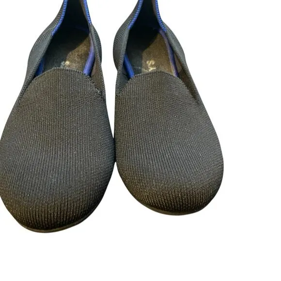 ROTHY’S The Loafer Women's Slip-On Rounded-Toe Flats Black Size 7