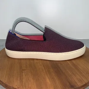 Rothy's The Original Slip On Sneaker Womens 9 Berry Purple Textile Flat Shoes