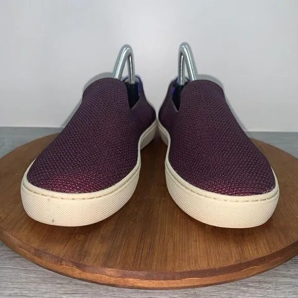 Rothy's The Original Slip On Sneaker Womens 9 Berry Purple Textile Flat Shoes
