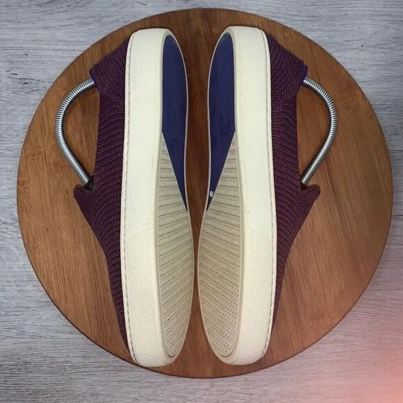 Rothy's The Original Slip On Sneaker Womens 9 Berry Purple Textile Flat Shoes