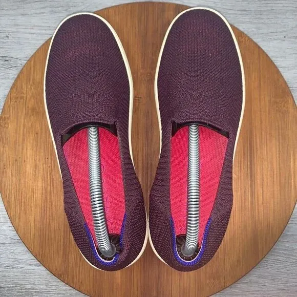 Rothy's The Original Slip On Sneaker Womens 9 Berry Purple Textile Flat Shoes
