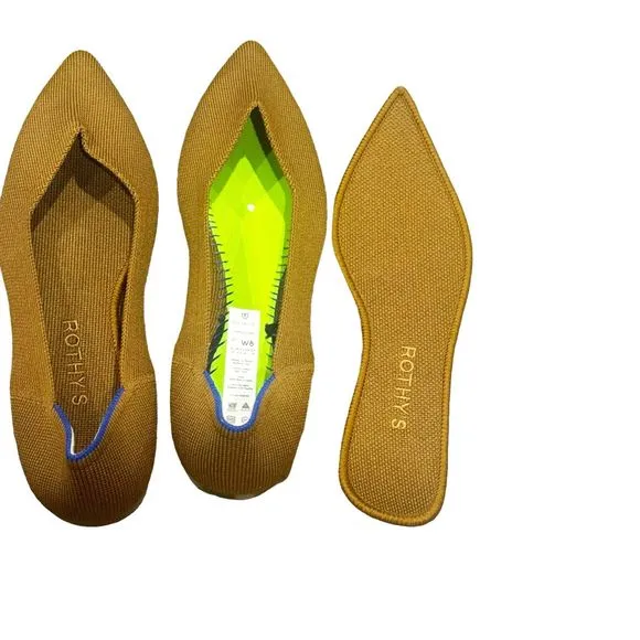 ROTHY'S The Point Knit Upper Slip-on Flats In Driftwood Size 8 NWOB