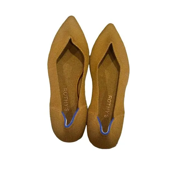 ROTHY'S The Point Knit Upper Slip-on Flats In Driftwood Size 8 NWOB