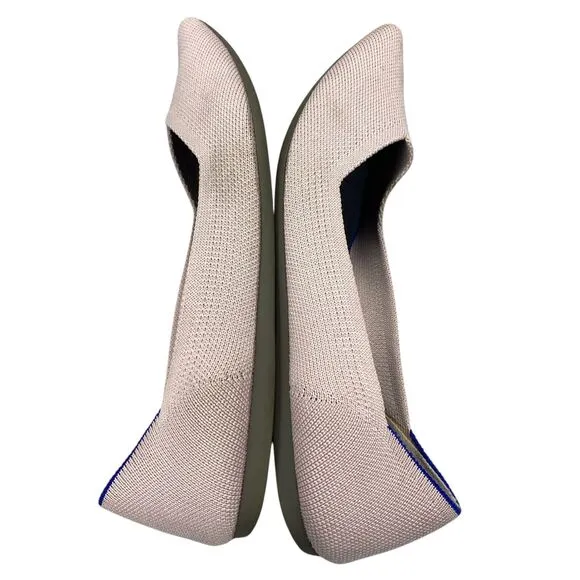 Rothy's The Point Pink Textile Women's Sz 7.5 Slip On Ballet Flats