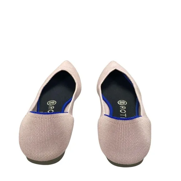 Rothy's The Point Pink Textile Women's Sz 7.5 Slip On Ballet Flats