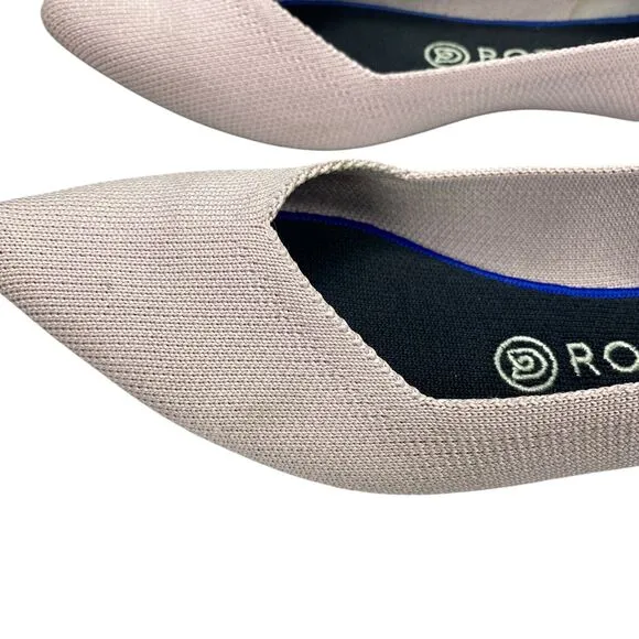 Rothy's The Point Pink Textile Women's Sz 7.5 Slip On Ballet Flats