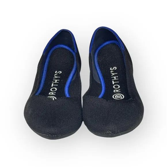 Rothy’s ➤ The Point Pointy Toe Sustainable Ballet Flats Loafers ➤ Black ➤ 6.5M