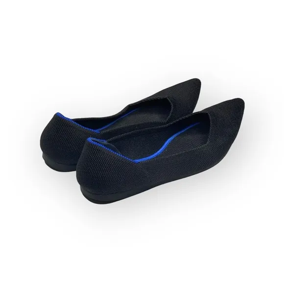Rothy’s ➤ The Point Pointy Toe Sustainable Ballet Flats Loafers ➤ Black ➤ 6.5M