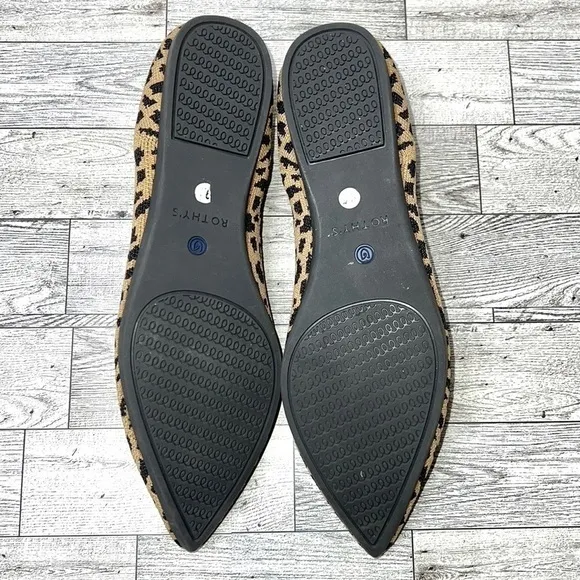Rothy’s The Point Retired Leopard Flats Women’s 9.5