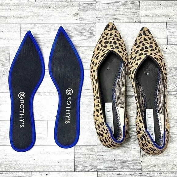 Rothy’s The Point Retired Leopard Flats Women’s 9.5