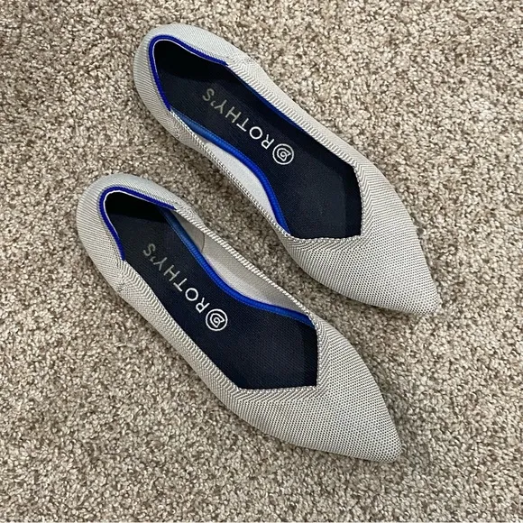 Rothy's The Point Sand Textile Ballet Flats Comfort Shoes Women’s US 10.5 EU 41