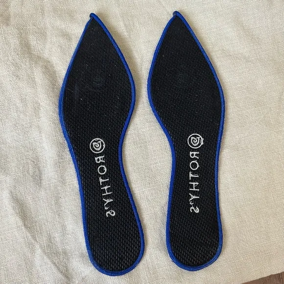 ROTHY'S The Point Slip On Flats Black with White Halo Authentic
