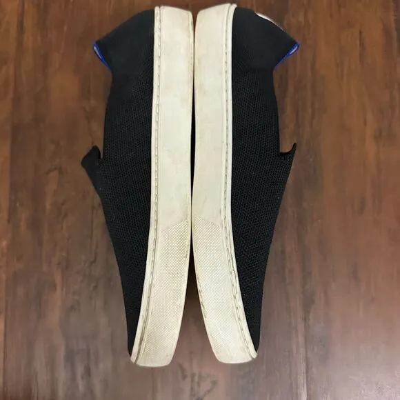 ROTHY'S The Sneaker Slip-On Flats Round Toe in Black