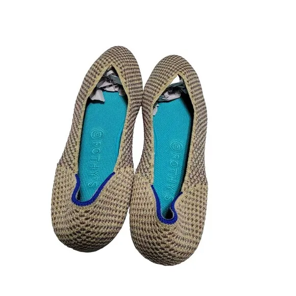 Rothy's The Square Jewel Box Textile Slip On Ballet Flat Shoes Women’s US 10.5