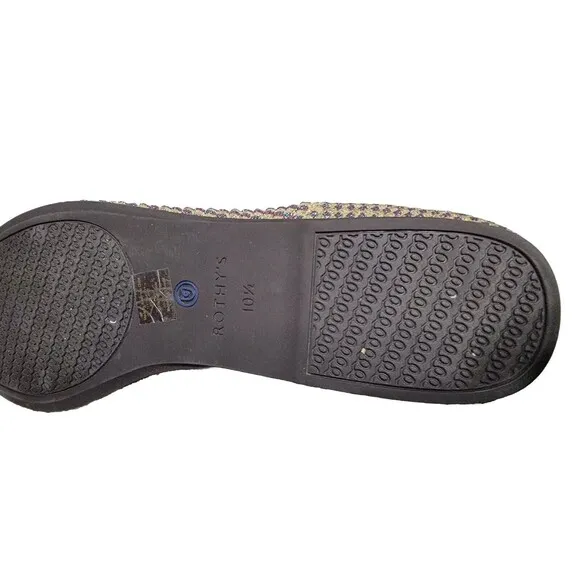 Rothy's The Square Jewel Box Textile Slip On Ballet Flat Shoes Women’s US 10.5
