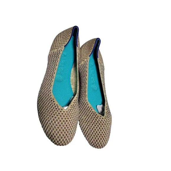 Rothy's The Square Jewel Box Textile Slip On Ballet Flat Shoes Women’s US 10.5