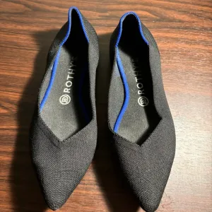 Rothy's Women’s Black Solid Textile The Point Ballet Flats Shoes Women’s US 9.5