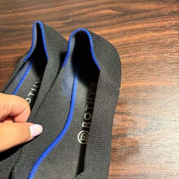 Rothy's Women’s Black Solid Textile The Point Ballet Flats Shoes Women’s US 9.5