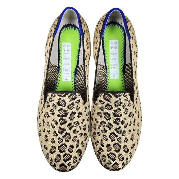 Rothy's Womens Leopard Animal Print The Loafer Flats Shoe Size 8.5