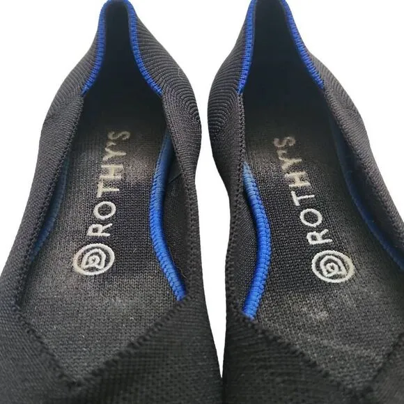 Rothy's Women's Size 7 Black Knit Ballet Roundtoe Flats