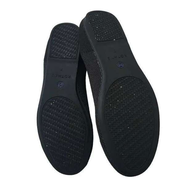 Rothy's Women's Size 7 Black Knit Ballet Roundtoe Flats