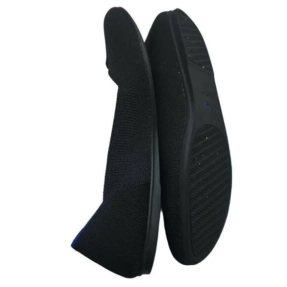 Rothy's Women's Size 7 Black Knit Ballet Roundtoe Flats