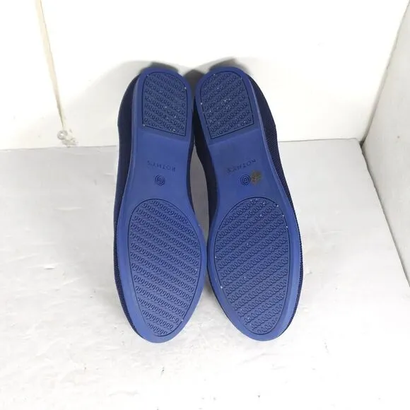 Rothy's Women's The Flat Round Toe US9,5 Navy Blue Textile Slip On Ballet Flats