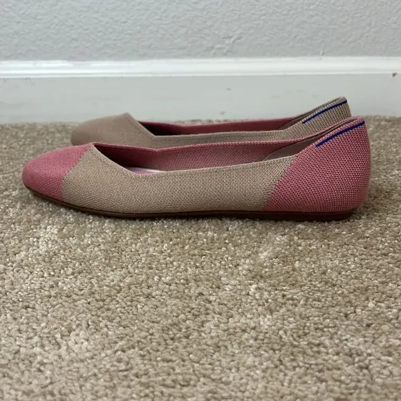 Rothy’s x Marta Ferri Flats in Rose Camel Size 9.5