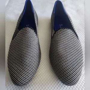 Rothy's Black and White Loafers Slip-Ons