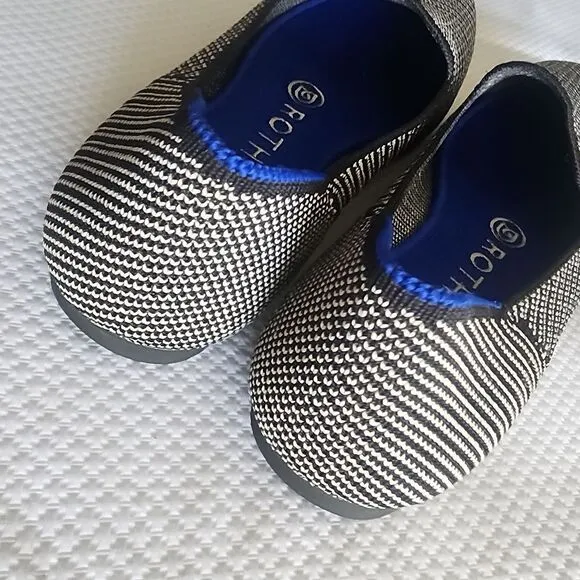 Rothy's Black and White Loafers Slip-Ons