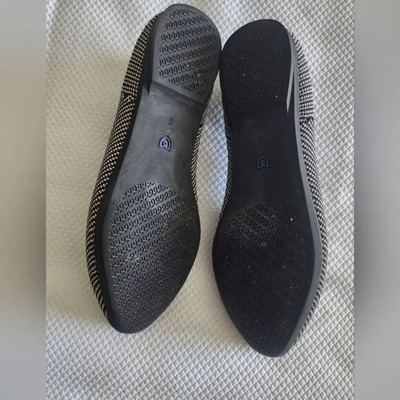 Rothy's Black and White Loafers Slip-Ons