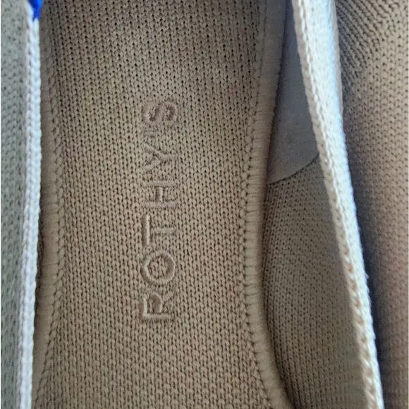 Rothy's Cream Flats with Textured Fabric and Rounded Toe