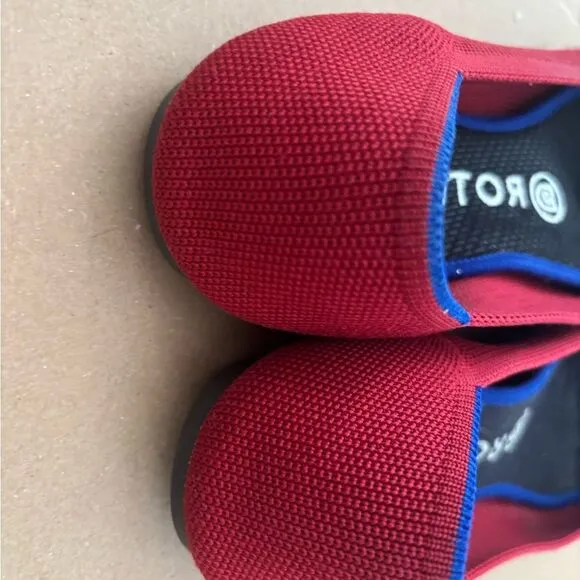 Rothy's Red Textile The Point Ballet Flats pointy toe loafers slip in shoes