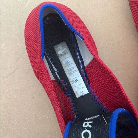 Rothy's Red Textile The Point Ballet Flats pointy toe loafers slip in shoes