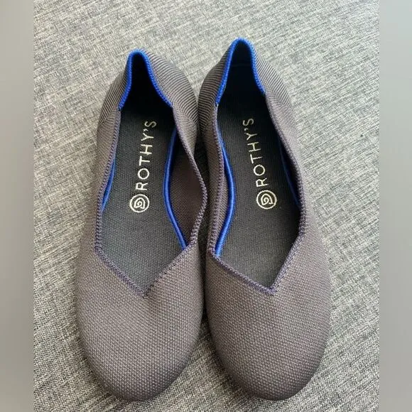 ROTHY'S ROUNDED TOE PURPLE FLATS SIZE 9.5