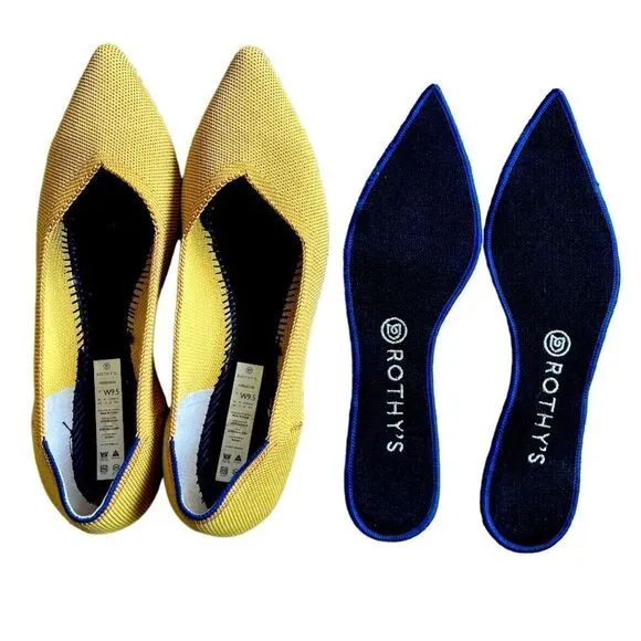 Rothy’s Sunflower Textile, The point ballet Flats.