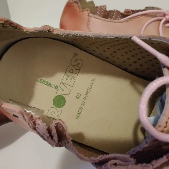 Rovers Lace Up Leather Boots In Pink