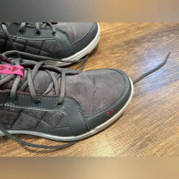 Ryka Gray and Pink High-Top Sneakers hiking waterproof camping outdoor