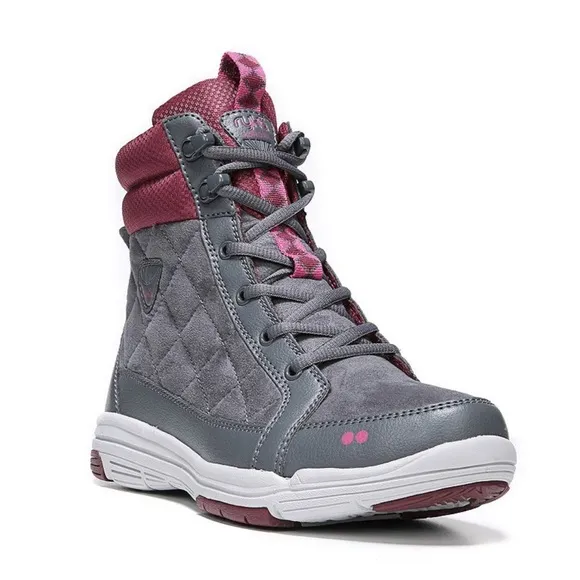 Ryka Gray and Pink High-Top Sneakers hiking waterproof camping outdoor
