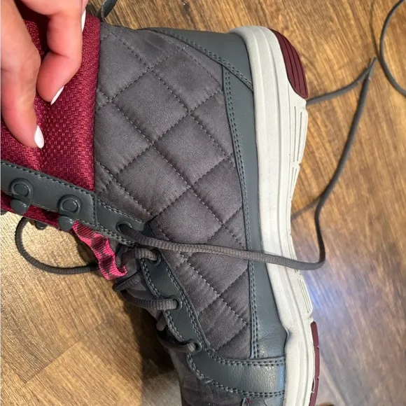 Ryka Gray and Pink High-Top Sneakers hiking waterproof camping outdoor
