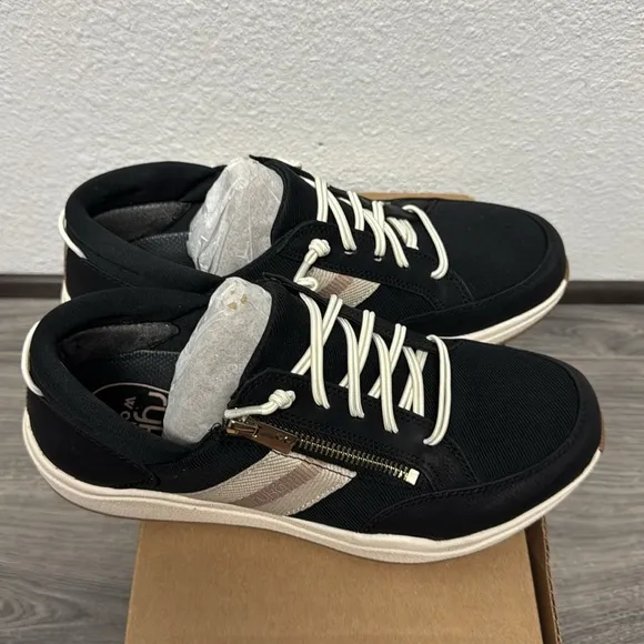 Ryka Made For Women Carefree Zip Slip On Sneaker In Black