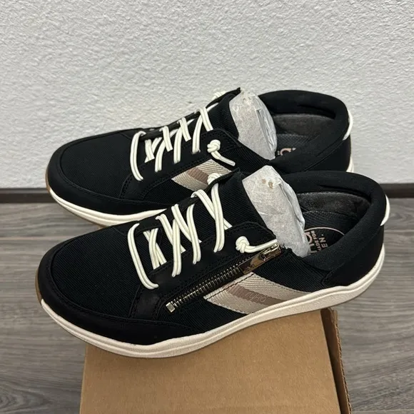 Ryka Made For Women Carefree Zip Slip On Sneaker In Black
