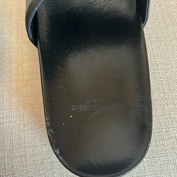 Saint Laurent Black Slides